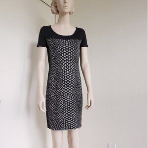 NWT Magaschoni Slip-on Short Sweater Dress XS Wool Crew Neck Short Sleeve Office